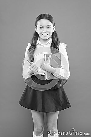 Your career path begins here. Inspiration for study. Back to school. Knowledge day. Possible everything. Schoolgirl Stock Photo