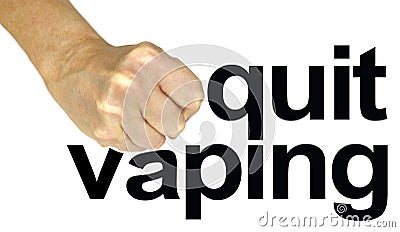 For your health's sake it is time to quit vaping Stock Photo