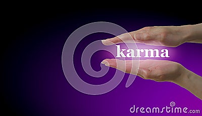 Your Karma is in Your Hands Stock Photo