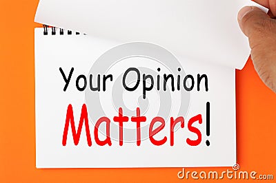 Your Opinion Matters Stock Photo