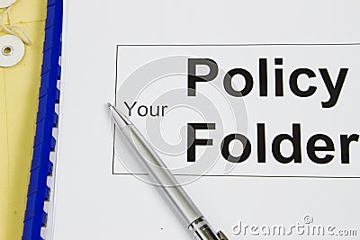 Your policy folder Stock Photo