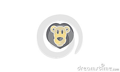 Lion cute logo vector icon Vector Illustration