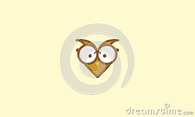 Love cute owl logo vector icon Vector Illustration