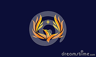 Phoenix logo vector icon Vector Illustration