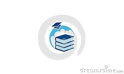 Education graduation cap logo icon vector Vector Illustration