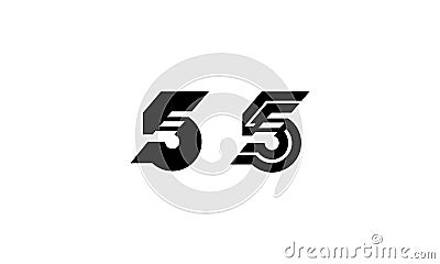 5 road logo vector icon Vector Illustration