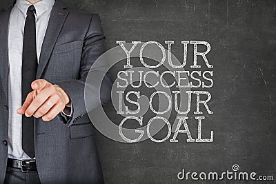 Your success is our goal on blackboard Stock Photo