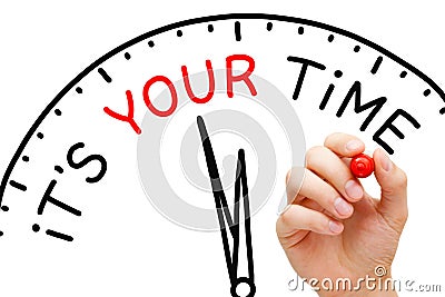 It Is Your Time Clock Concept Stock Photo