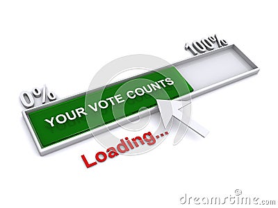 Your vote count Loading on white Stock Photo