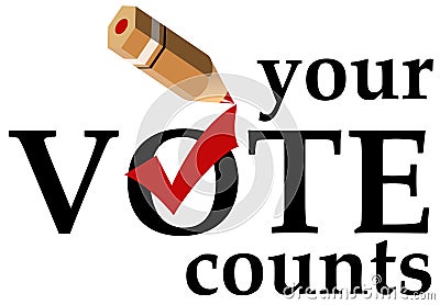 Your vote counts Stock Photo