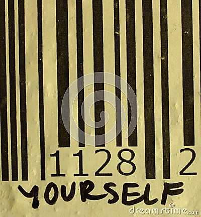 Yourself on a bar code Stock Photo