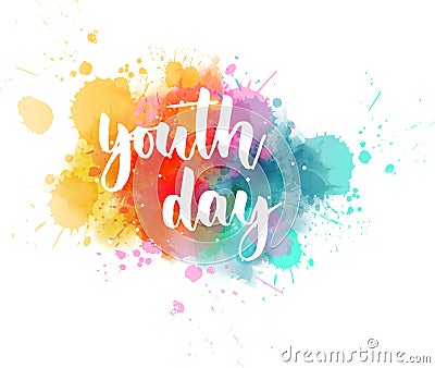 Youth day lettering Vector Illustration