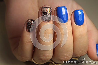 Youth design of nail manicure Stock Photo
