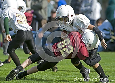 Youth football tackle Editorial Stock Photo