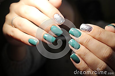 Youth manicure design Stock Photo