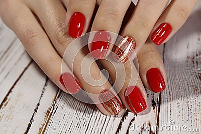 Youth manicure design Stock Photo