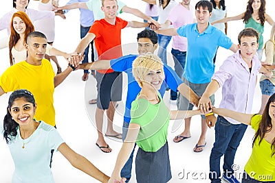 Youth network Communication Enjoyment Connection Concept Stock Photo