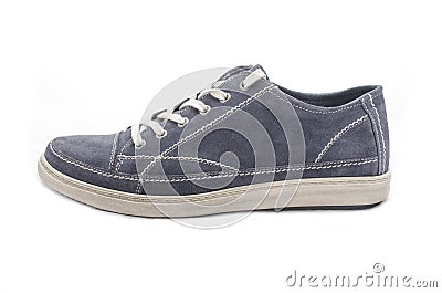 Youth shoes blue, side Stock Photo