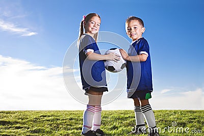 Youth Soccer Players Stock Photo