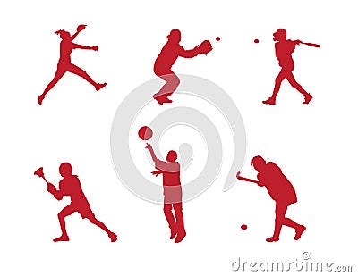 Youth Sports silhouette Stock Photo