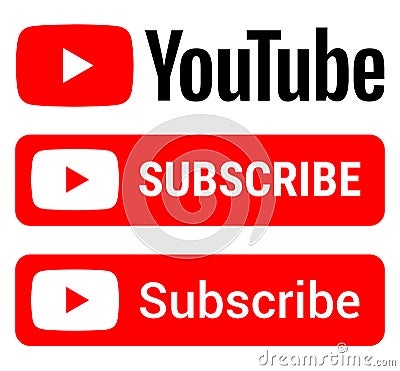 Youtube subscribe icons Vector Illustration