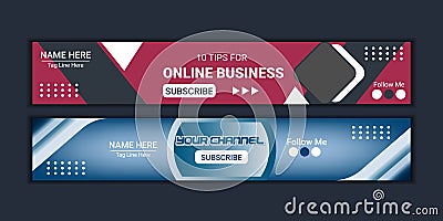 YouTube banner design for corporate business Stock Photo