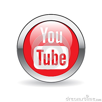 Youtube icon button Vector Illustration