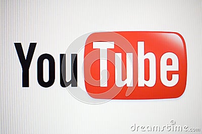 Youtube logo Editorial Stock Photo