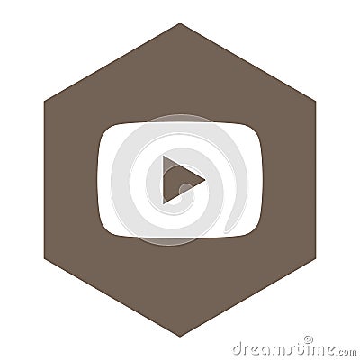 Youtube social media app icon Cartoon Illustration