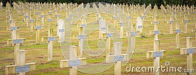 French Memorial cemetery of the great war Editorial Stock Photo