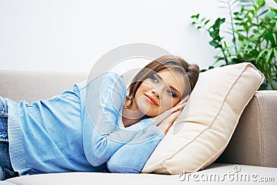 Ypung beautiful woman relaxing Stock Photo