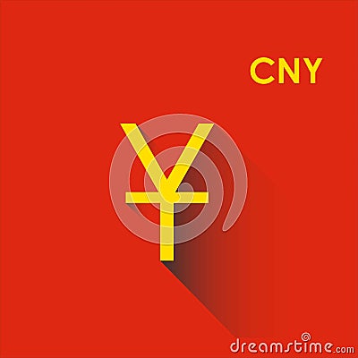 Yuan Symbol, China currency symbol Vector Illustration