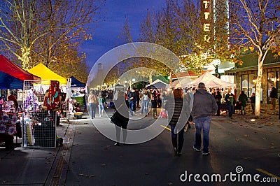 Yuba Sutter Christmas Stroll Editorial Stock Photo