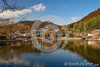 Yufuin is a tourist destination in Oita Prefecture, Japan Editorial Stock Photo