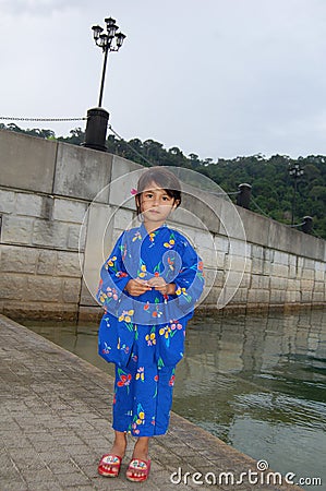 Yukata Girl Stock Photo