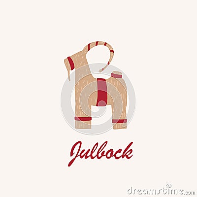 yule goat julbock illustration background Vector Illustration