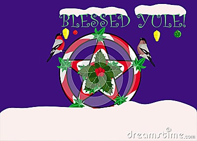 Yule greeting card Stock Photo