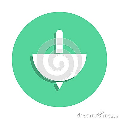 yule icon in badge style. One of toys collection icon can be used for UI, UX Stock Photo