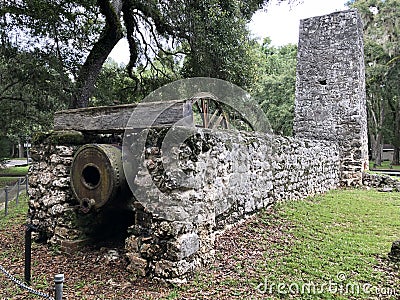 Yulee Sugar Mill Ruins Stock Photo