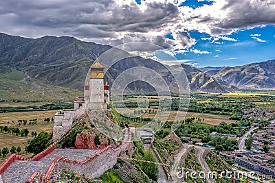 Yumbu Lha Khang Palace Stock Photo