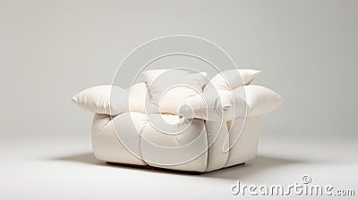 Elegant White Chair With Gaetano Pesce And Hiroshi Nagai Influences Stock Photo