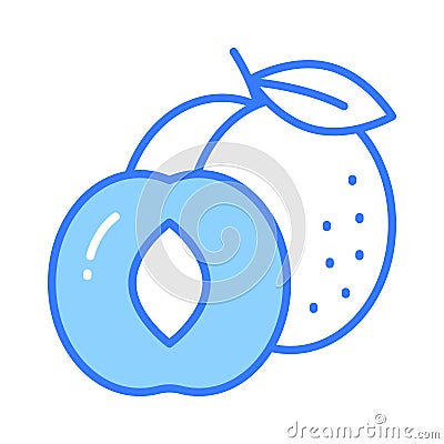 Yummy apricot vector design, icon of healthy fruits in modern style Vector Illustration