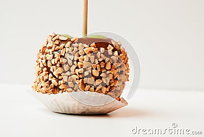 Yummy Caramel Apple Stock Photo