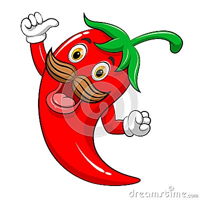 Yummy chili mascot Vector Illustration