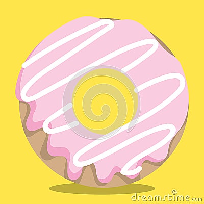 YUMMY DONUTS PINK 02 Vector Illustration