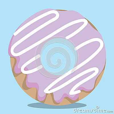 YUMMY DONUTS VIOLET 08 Vector Illustration