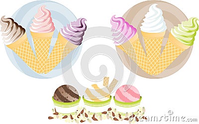 Yummy ice-creams Stock Photo