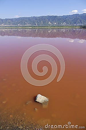 Yuncheng Salt Lake Stock Photo