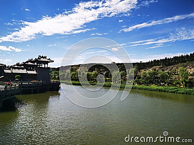 Yungang Grottoes in Datong city, Shanxi Province, China Editorial Stock Photo