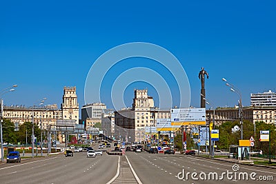 Yuri Gagarin monument - Moscow Russia Editorial Stock Photo